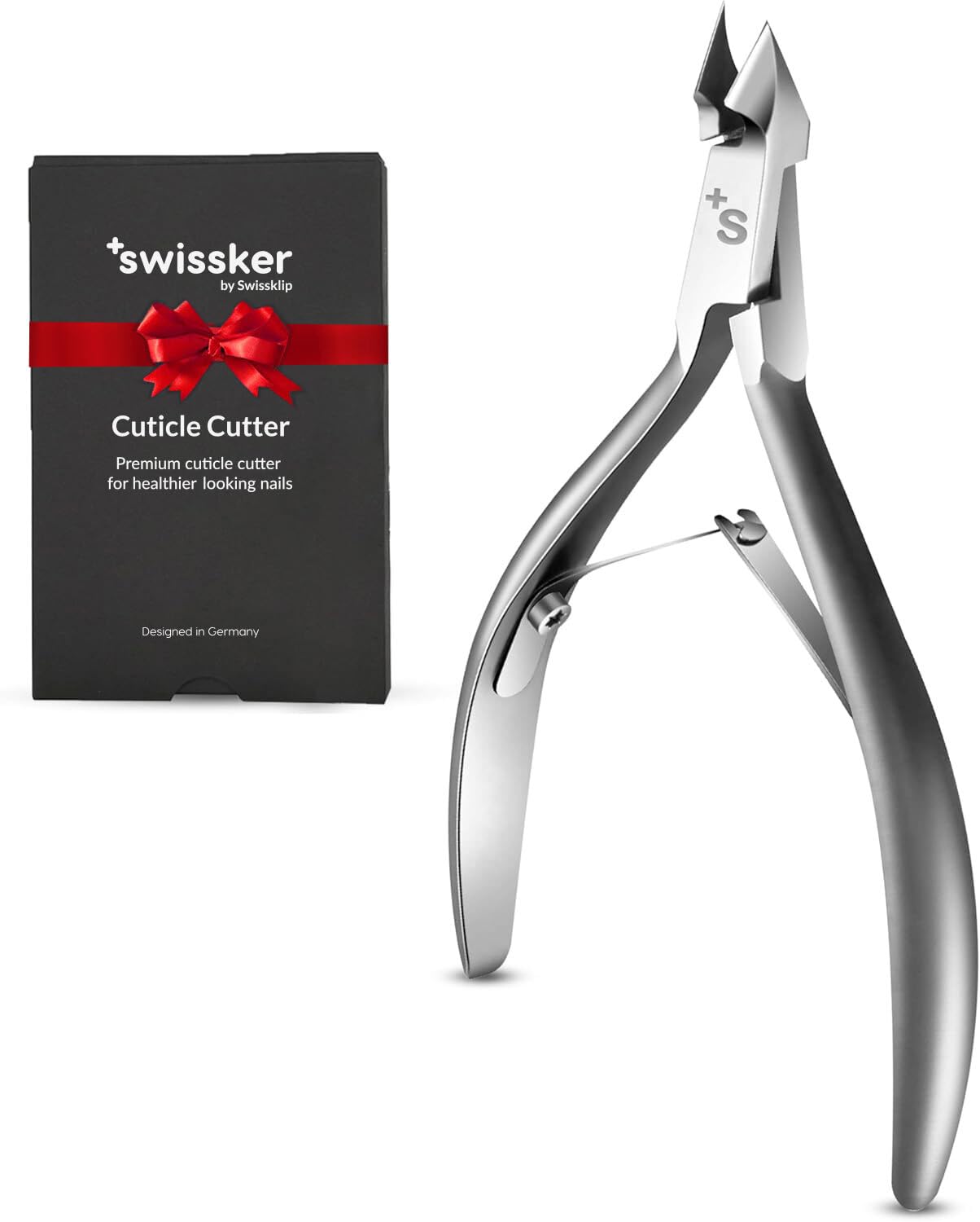 Swissker by Swissklip Cuticle Trimmer, Cuticle Remover, White Elephant gifts, Cuticle Nippers, Cutter, Nail Nipper used along with Cuticle Pusher Tool, Nail Cuticle Trimmer