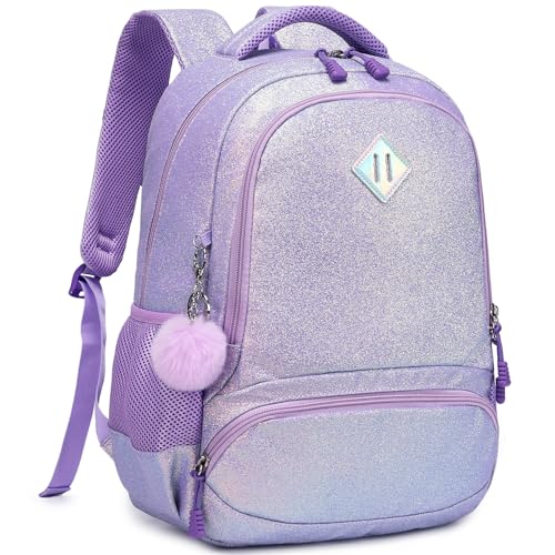 Kimwadalh Paillettes Cartable Primaire Filles Sac à Dos Enfent pour Scolaires 1-3 Classe,Sacs d'école Fille Grand Cartables Primaires Sacs à Dos CE1 CE2...