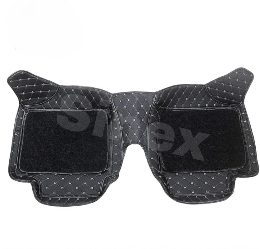 Image of SINEX Premium 7D car mat Full Set for Mahindra Thar Roxx (Model: 2024) Luxury Leather Double Car Floor Mat Complete Set || 100% Waterproof and Washable Color : Black