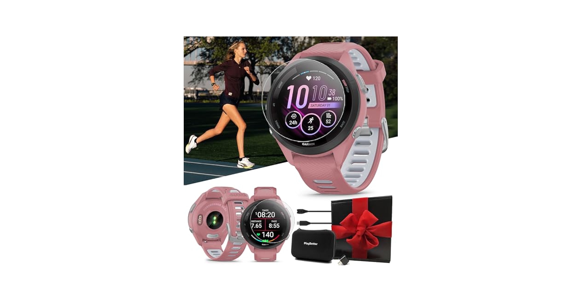 GARMIN FORERUNNER 265s ピンク Amazon.com: PlayBetter Garmin Forerunner 265S (Light Pink