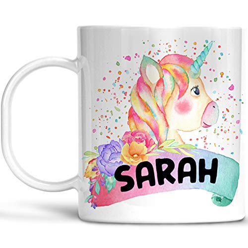 Taza Infantil Personalizada Unicornio Acuarela miniatura 1