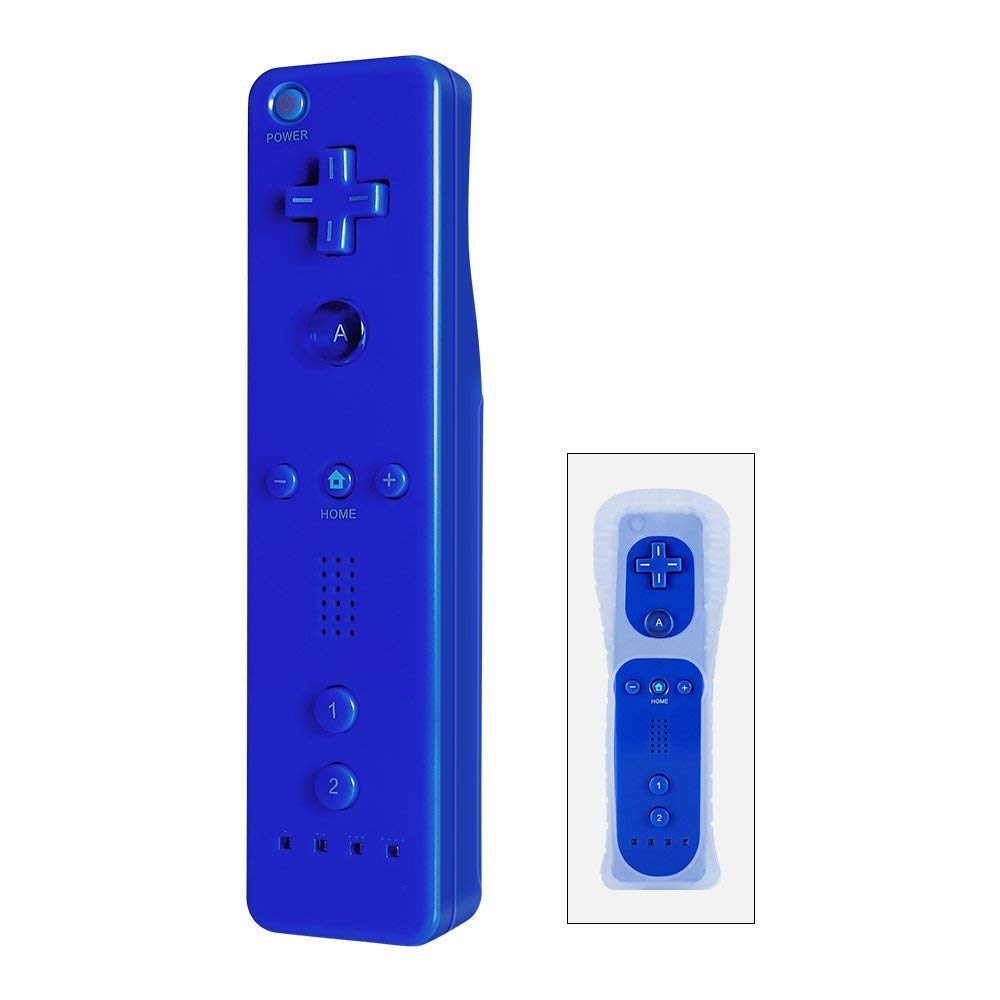 Manette de Jeu pour Wii U, Motion de Jeux Télécommande Elégents Multijoueurs Housse de Protection (Bleu foncé)