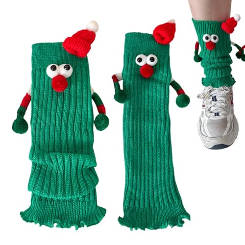 Sionhiuo Calcetines magnéticos de Navidad, medias festivas, calcetines de Navidad magnéticos, absorbencia magnética, festivos creativos, para niños, parejas, amigos, familia, hogar, Halloween