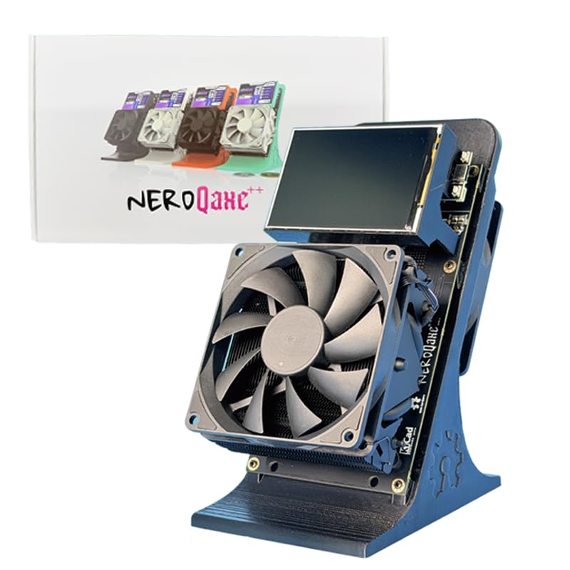 NerdQaxe++ 6 THS Turbo Cool Dual Fan, Big Screen, Bitcoin Miner, ~6TH/s Hashrate, 4 BM1370 ASIC chip from Antminer’s S21 Pro, ~15W/TH Power Efficiency, Lottery Bitcoin Miner, Homeminer, Bitaxe (Black)-picture-14