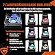 GEARMONSTER Upgrade Mittelkonsole mit 7 Farben LED-Leuchten und USB Aufladestation Kompatibel mit VW T4 T5 T6 T7 T6.1 2003-2019, Acrylplatte Armlehne Aufbewahrungsbox Schwarz Glanz Leder Zubehör