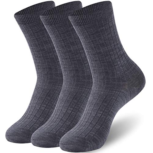 ZEALWOOD Merino Wool Mens Womens Cushion Tennis Socks,Winter Warm Wool Moisture Wicking Ankle Athletic Socks Merino Wool Hiking Walking Socks Outdoor Sports Crew Work Boot Socks 3 Pairs Grey M ZEALWOOD Merino Wool Mens Womens Cushion Tennis Socks,Winter Warm Wool Moisture Wicking Ankle Athletic Socks Merino Wool Hiking Walking Socks Outdoor Sports Crew Work Boot Socks 3 Pairs Grey M