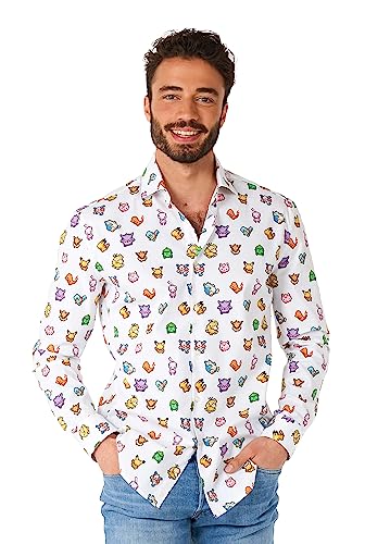 Opposuits Men's Shirt - Button Up Dress Shirt - Slim Fit - Long Sleeve