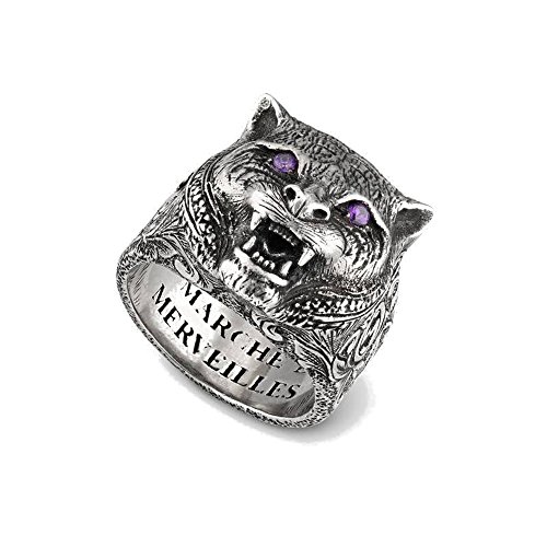 Anello Gucci Garden con testa di felino Misura 12 YBC524585001012