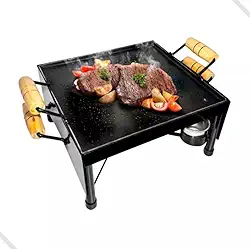 Churrasqueira Fogareiro a Álcool Chapa Ferro Multi P/Mesa