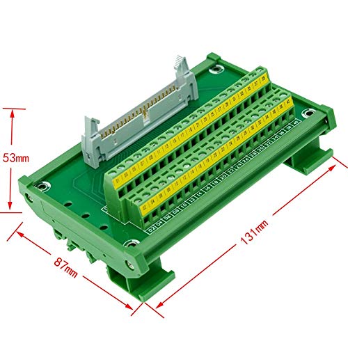 Davitu IDC40 IDE calbe, IDC40 to terminal block breakout board idc 40 connector PLC relay adapter IDC40 breakout board IDC40 data cable - (Color: IDC40 with 5M Cable)