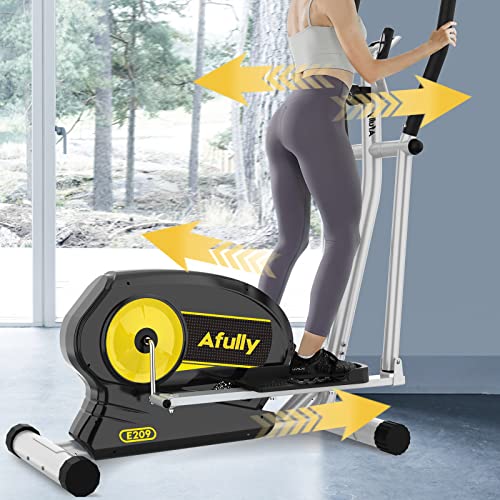 Afully Elliptical Machine, 8 Level Adjustable Magnetic Elliptical Training Machines, Elliptical Machine for Home Use, Elliptical with with Pulse Sensor and LCD Monitor