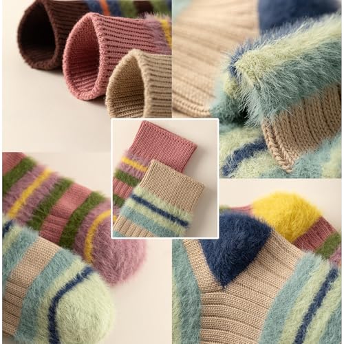 Image of 3Pack Womens Fuzzy Socks Warm Sleep Adult Socks Cozy Fluffy Winter Warm Slipper Socks