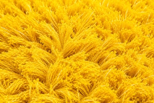 Image of Shaggy Carpet 6x9 Ft for Living Room & Bedroom (Yellow)