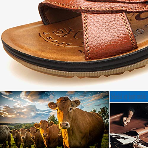 Xiao Jian- Zomer Slippers Mannen Word Pad Beach Schoenen Tendon Zachte Bodem Lederen Sandalen Heren Schoenen Casual Massage Antislip flip flop - Afbeelding 8