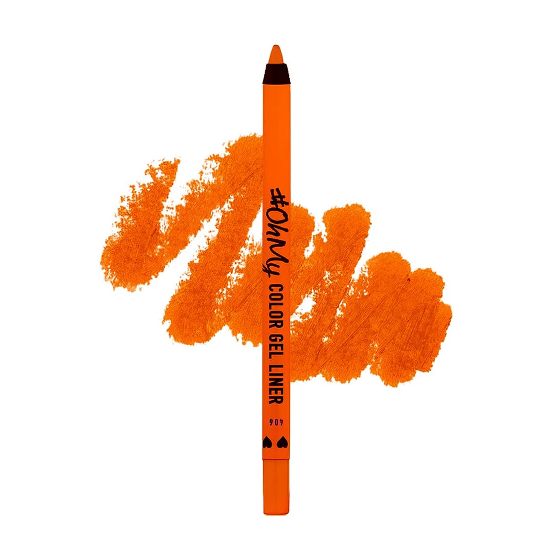 Lamel Oh My Color Gel Eye Liner - Long-lasting Formula - Creates Even Lines - Professional Look - Cruelty-free - Orange - N.406