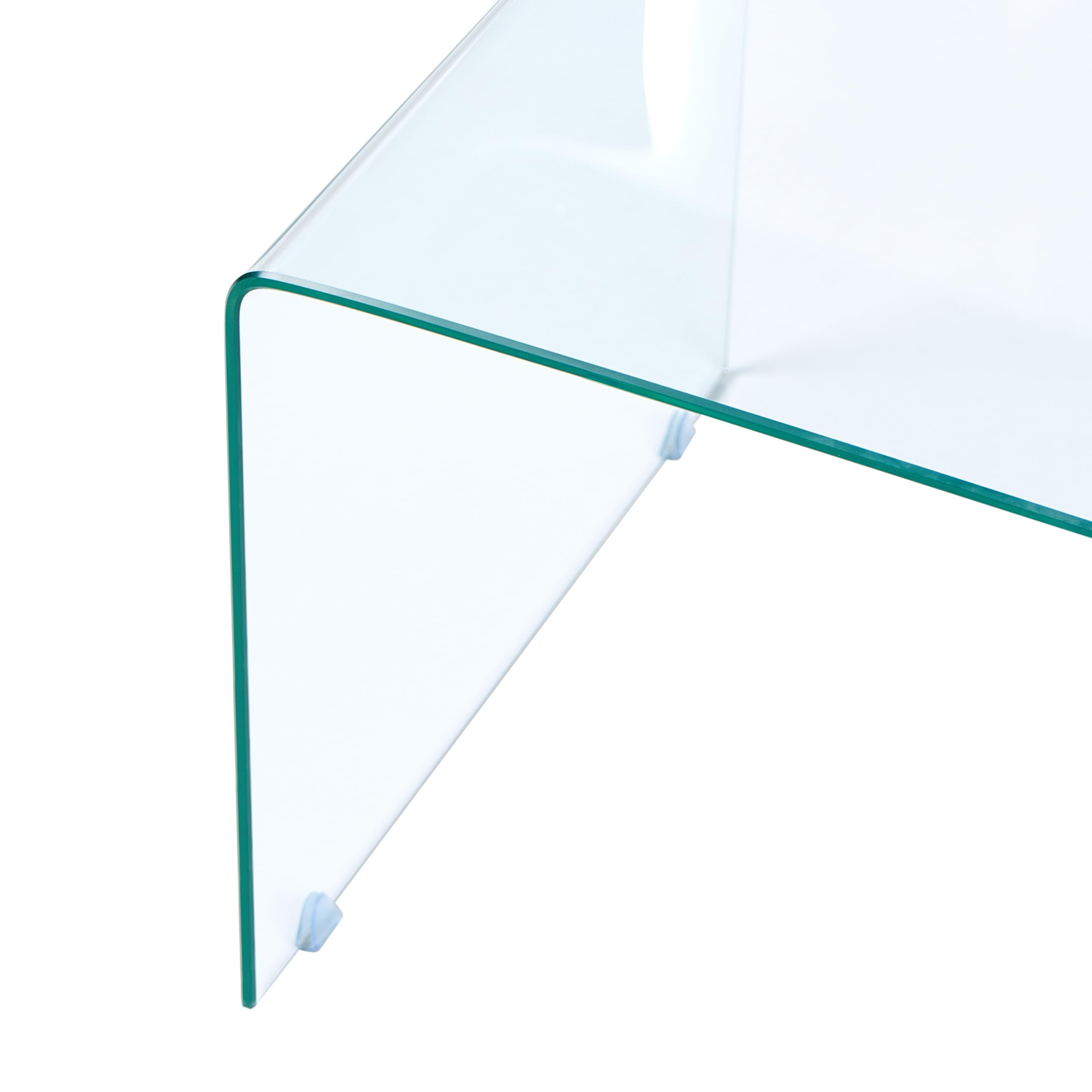 Beliani Minimalistisches Beistelltisch 2er Set transparent Glas Kendall