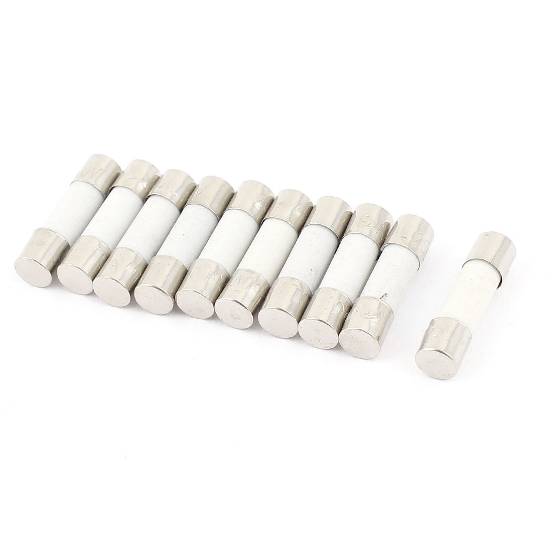Aexit 10Pcs 250V Fuses 315mA T315mA Slow Blow Ceramic Fuses Tubes 5mm Cartridge Fuses x 20mm