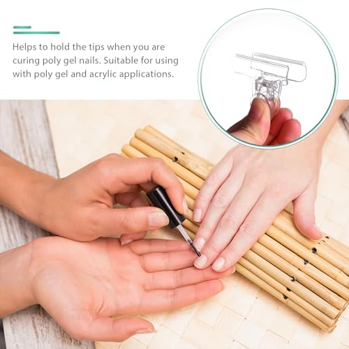 10 clips para extensión de uñas plásticos 38 mm miniatura 6