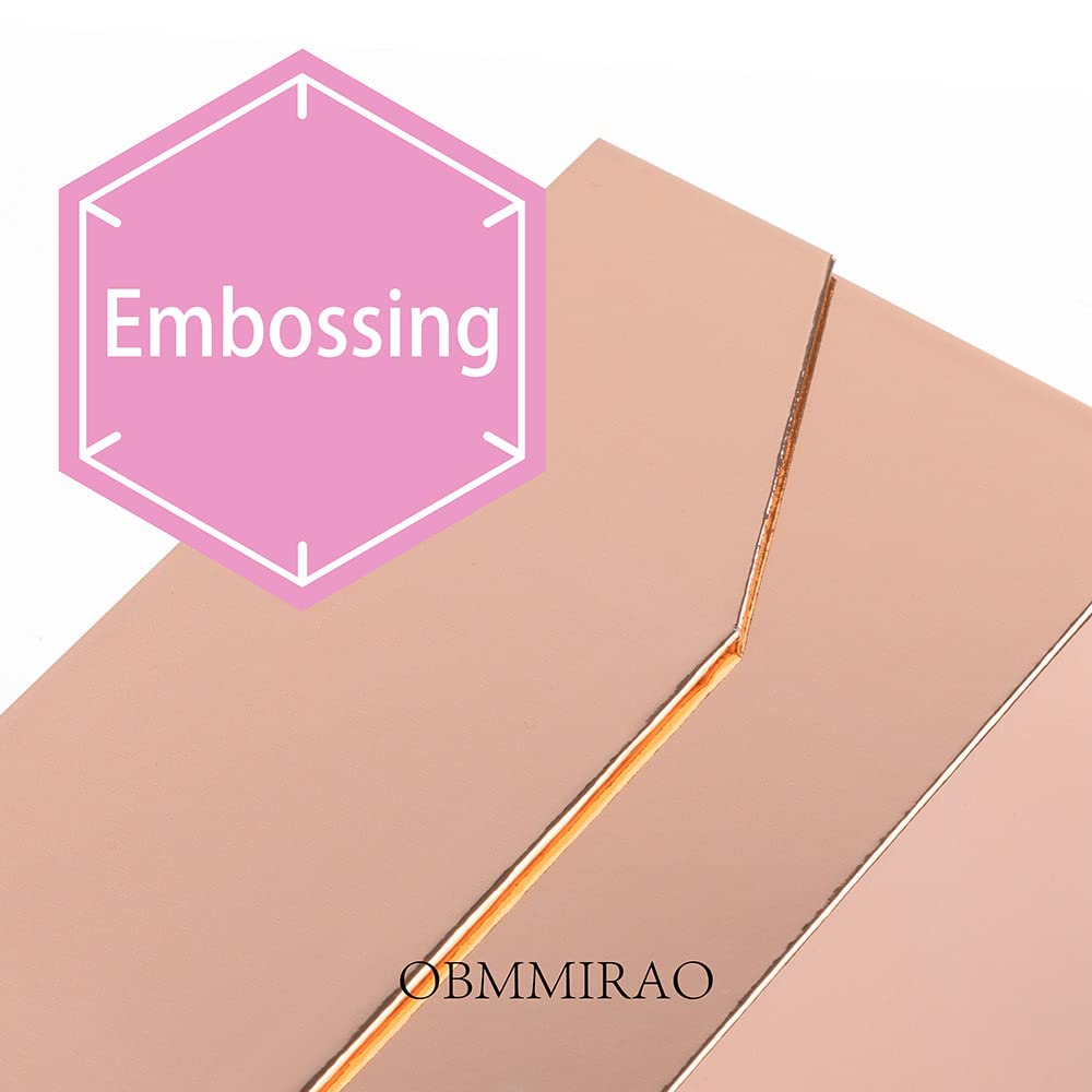 OBMMIRAO 10 Small Rose Gold Gift Boxes 9.5x7x4 Inches, Magnetic Gift Box with Lid for Gift Packaging, Wholesale gift boxes for Presents, Bridesmaid Proposal Boxes (Glossy Rose Gold, 10pcs/pack)