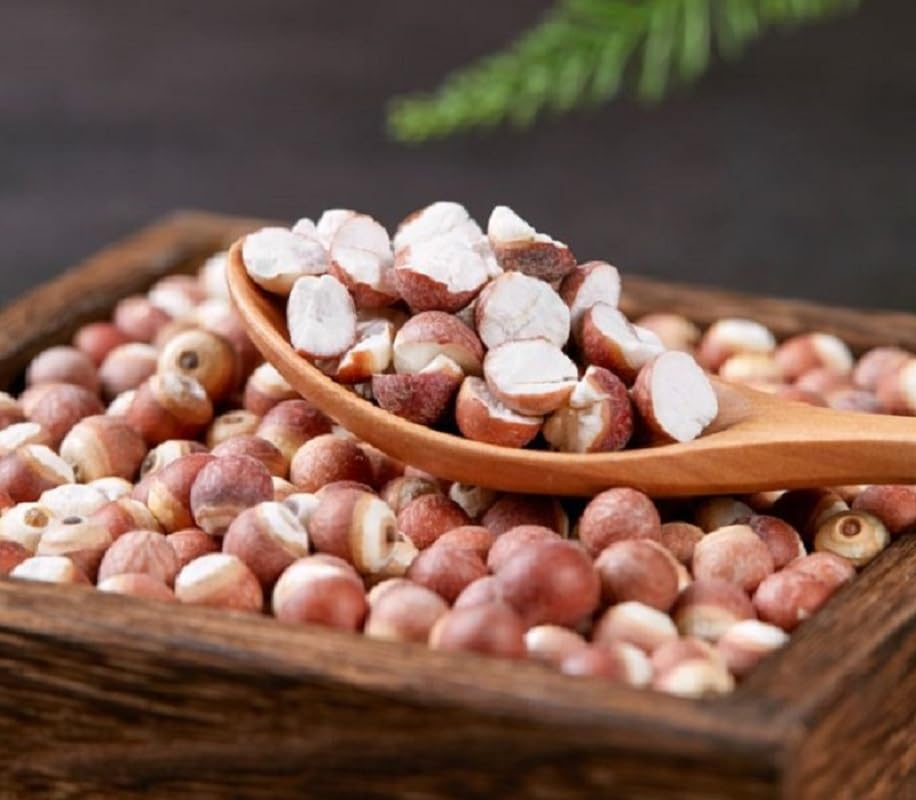 Xlseafood Premium Unsulphure Dried Fox Nuts Gorgon Euryale Natural Gordon Euryale Seed PricklyLily美国旭龙行特级无漂白无硫芡实鸡头米 (16OZ)