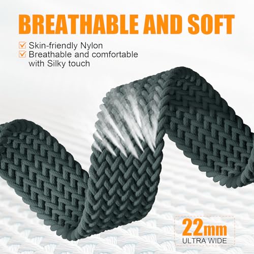 Image of BXUXOHS Magnetic Nylon Bands for Samsung Galaxy Watch 8 Band /Galaxy Watch 8 Classic,Braided Elastic Fabric No Gap Sport Strap for Galaxy Watch 8 /8 Classic 40mm 44mm 46mm men /women