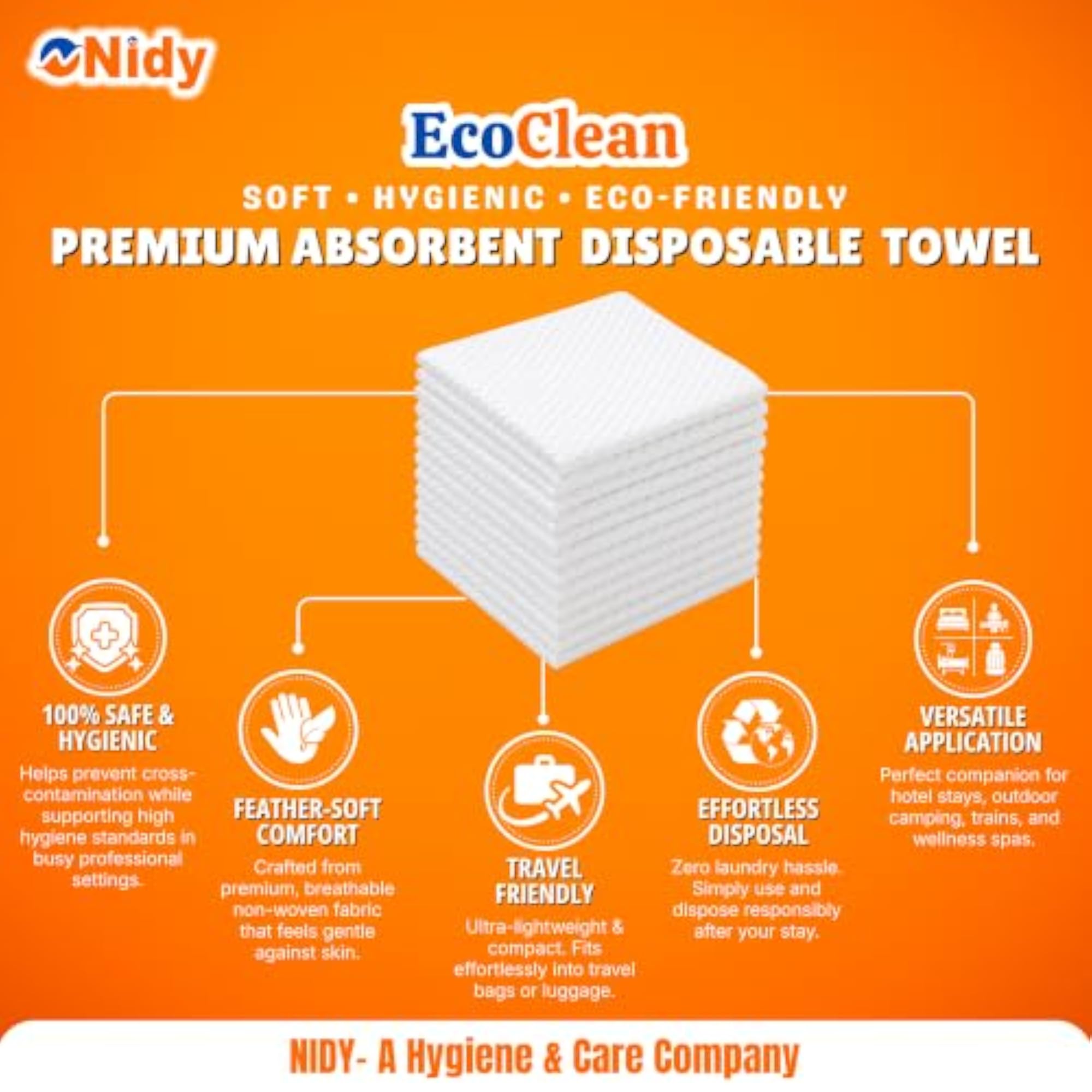 Disposable Towel Pack of 50, Medical Grade