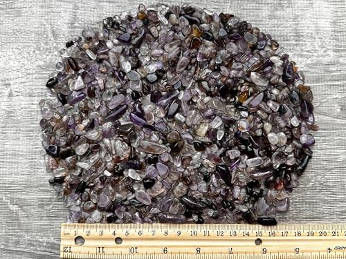 Image of 2 oz Lot Natural Semi Tumbled Gemstone Chips, Crushed Mini Crystals, Undrilled Crystal Chips (Super 7)