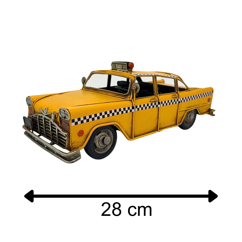 Carousel Home Rétro Vintage New York City Taxi Yellow Cab Tin Modèle