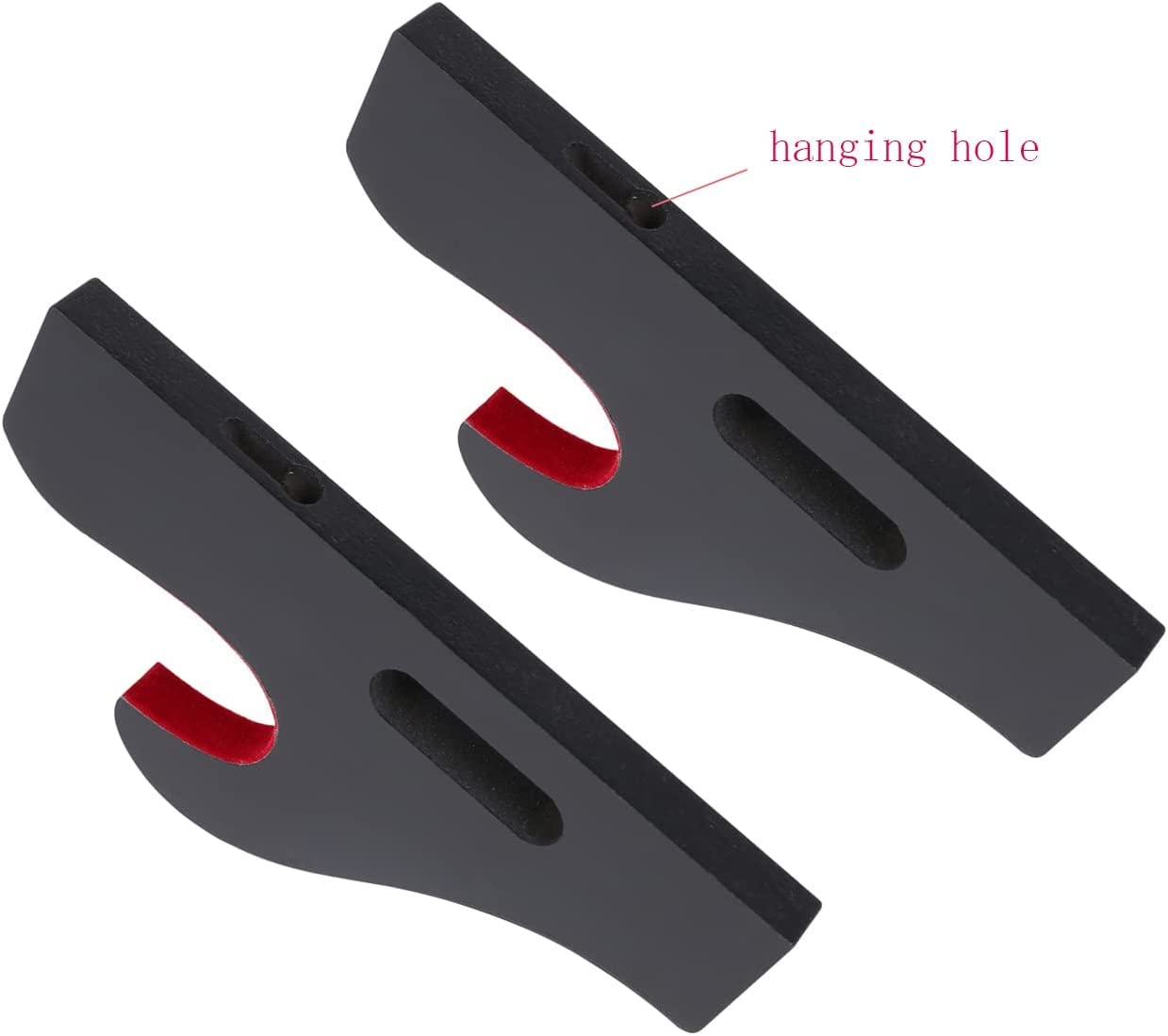 Support Mural Pour Épées Samouraï 4 Niveaux - Rembourré Rouge - Katana, Wakizashi