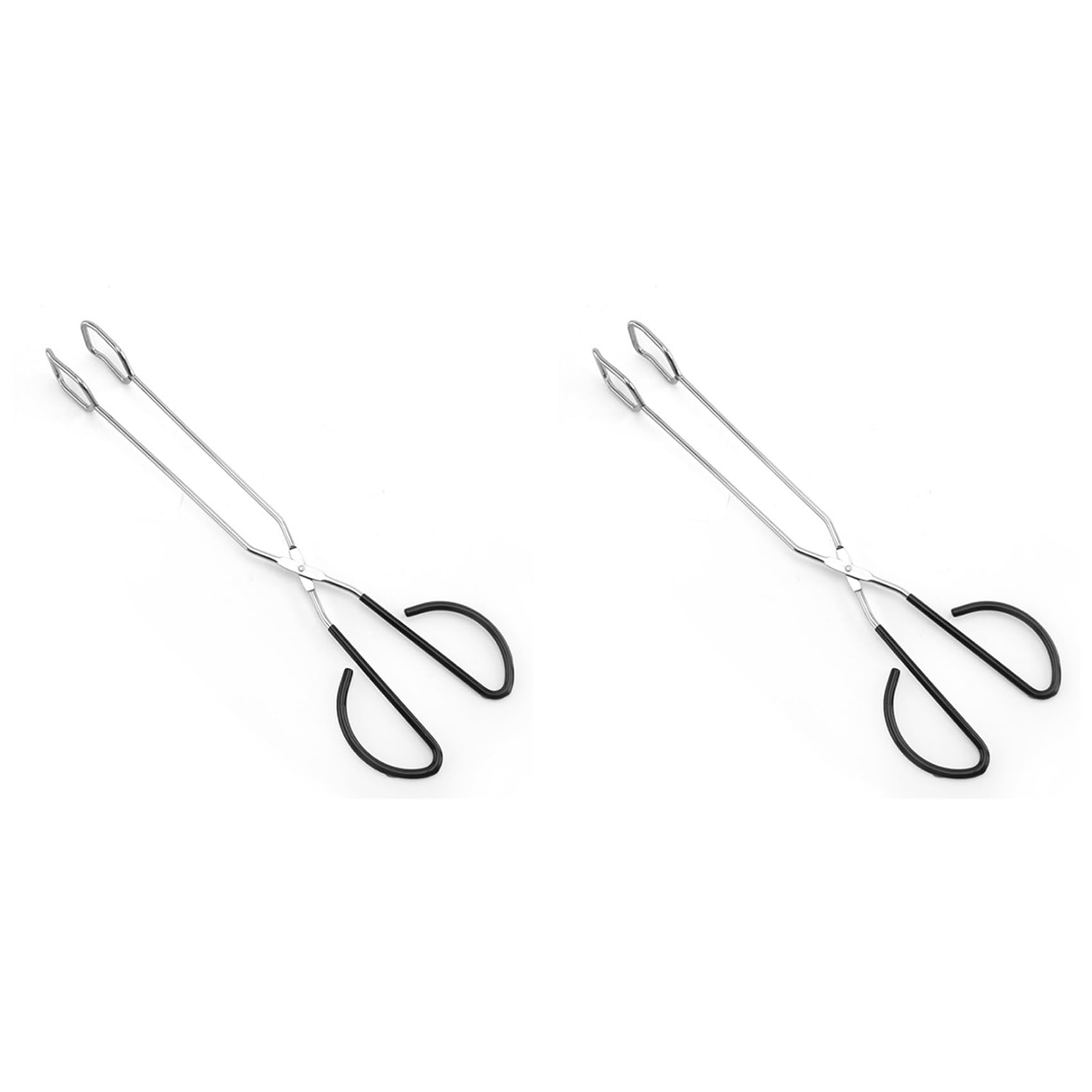 Hndhbfgrt 2X Stainless Steel Kitchen Tongs Extra Long Scissor Tongs with Comfortable Handle for Barbecue Grilling