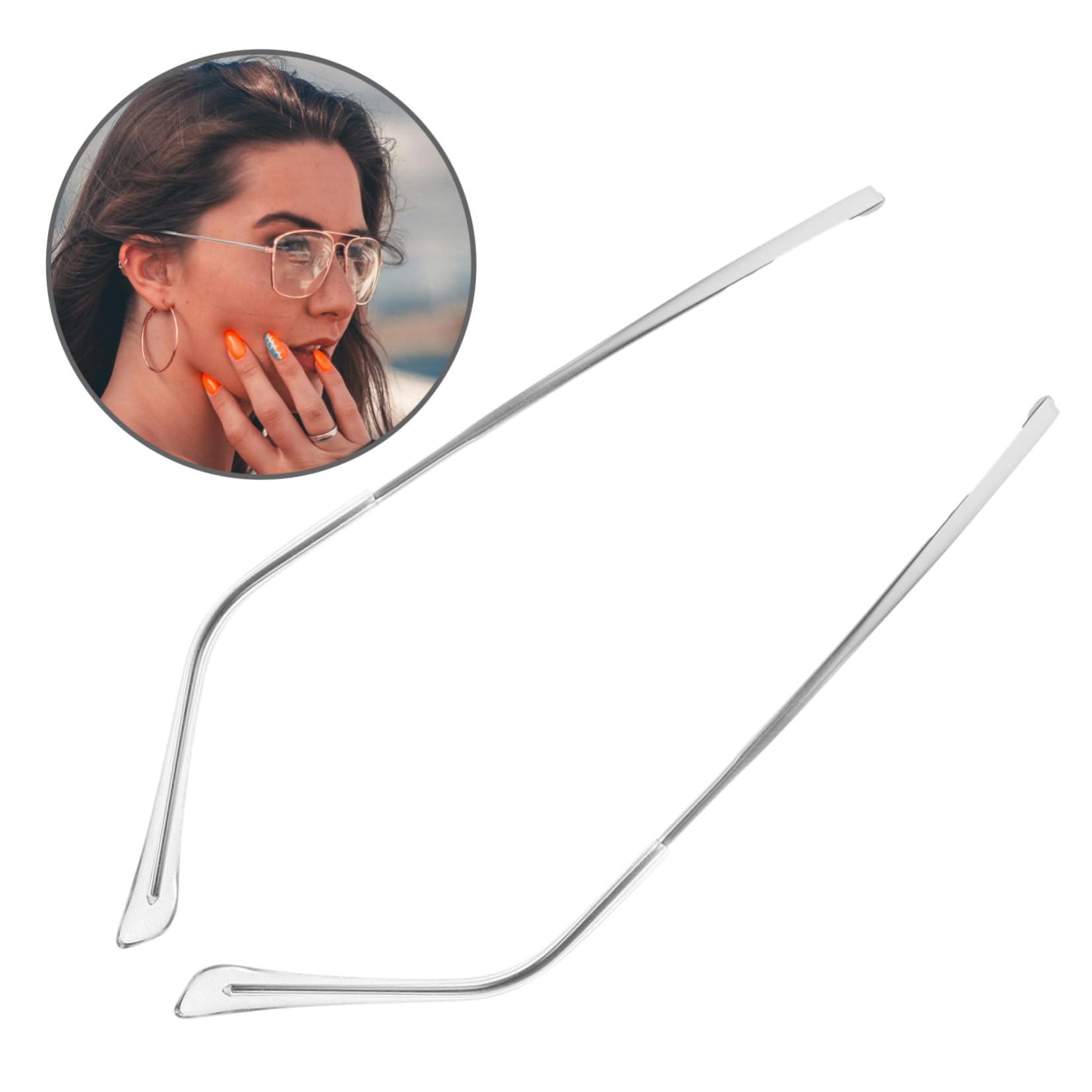 Healeved 5paare Gläser Ersatzbügel Transparente Metall-eyewear Temples Komfortable Und Rutschfeste Brillenbeine Für Und Damen Geeignet Für Sonnenbrillen Und Korrektionsbrillen