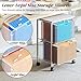 Sbanmao Letter/Legal Rolling File Cabinet, Rolling File Cart with 2 Drawers Filing Cabinet for Home Office, Hanging File Folders Organizer for Under Desk Storage, Mobile Printer Stand, White