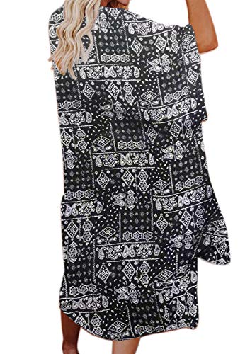 Image of Jayscreate Women's Breezy Summer Boho Kimonos Sheer Beach Cardigan Cover Up