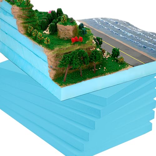 Bcuuozeeing 6 Stück Styroporplatten, Schaumplatte Hartschaum, DIY Styrodurplatten,...