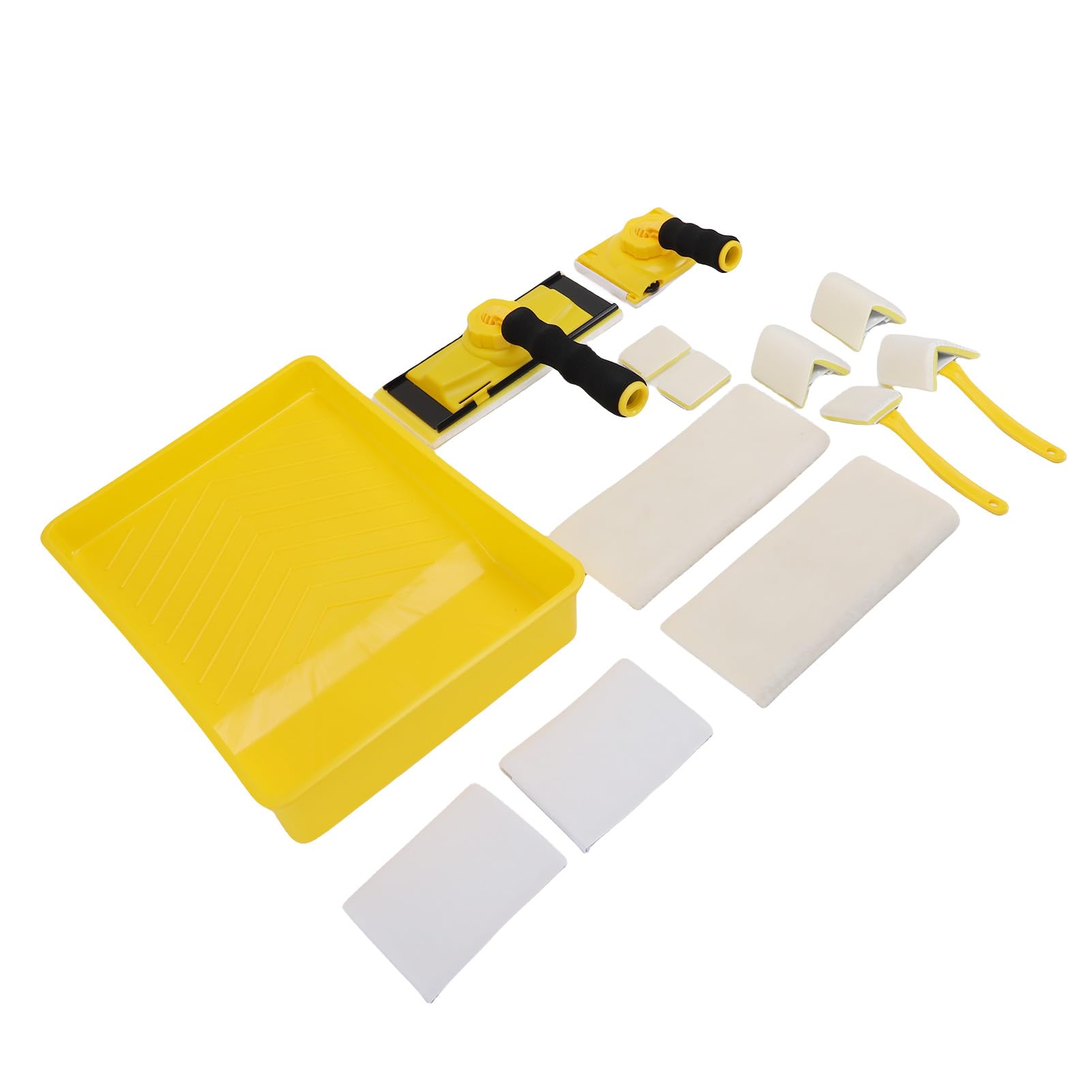 Kit di attrezzi per pittura rotante a 360° – Efficiente parete soffitto e angolo pittura ABS materiale include 12 accessori e vassoio 36,6 x 27,2 cm