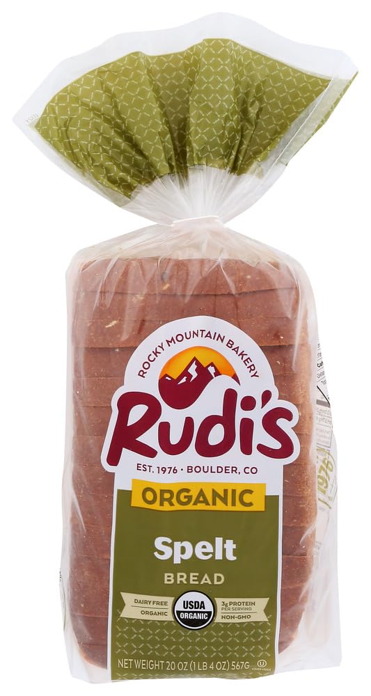 Rudis Organic Spelt Bread, 20 Ounce -- 8 per case.