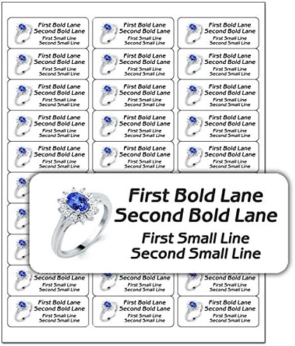 Jewelry Personalized Return Address Mailing Shipping Labels, Gift Sticker, Business Card, Thank You Message, Web Site Advertising, Personal Information (Label-03, 450 Labels on 15 Sheets)