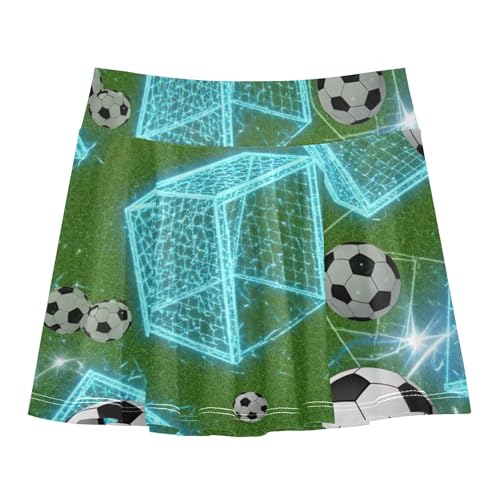Summer Athletic Shorts for Girls Skorts Toddlers Tennis Skirts Cheer Skirt Classic Black White Soccer Balls 4t