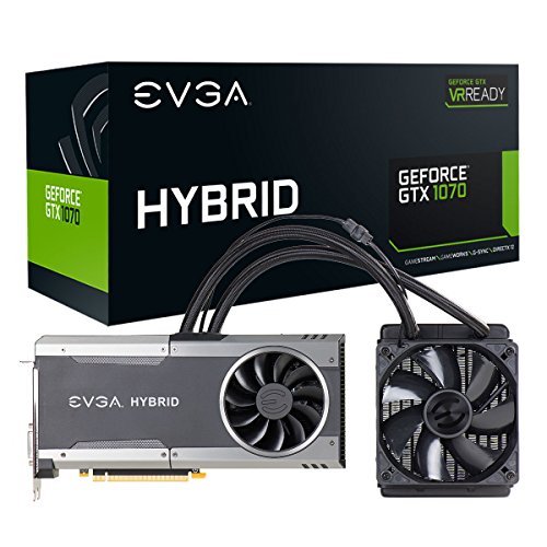 EVGA GeForce GTX 1070 FTW HYBRID GAMING, 8GB GDDR5, RGB LED, All-In-One Watercooling with 10CM FAN, 10 Power Phases, Double BIOS