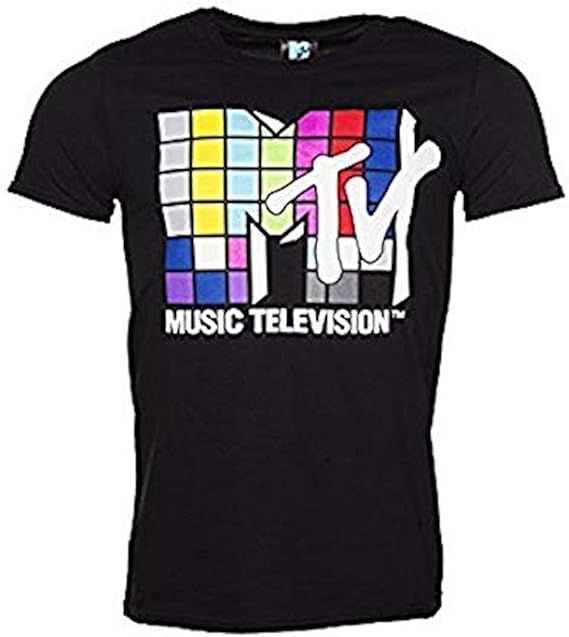 MTV Music Television 80s Logo Official Mens T Shirt (L) Amazon.co