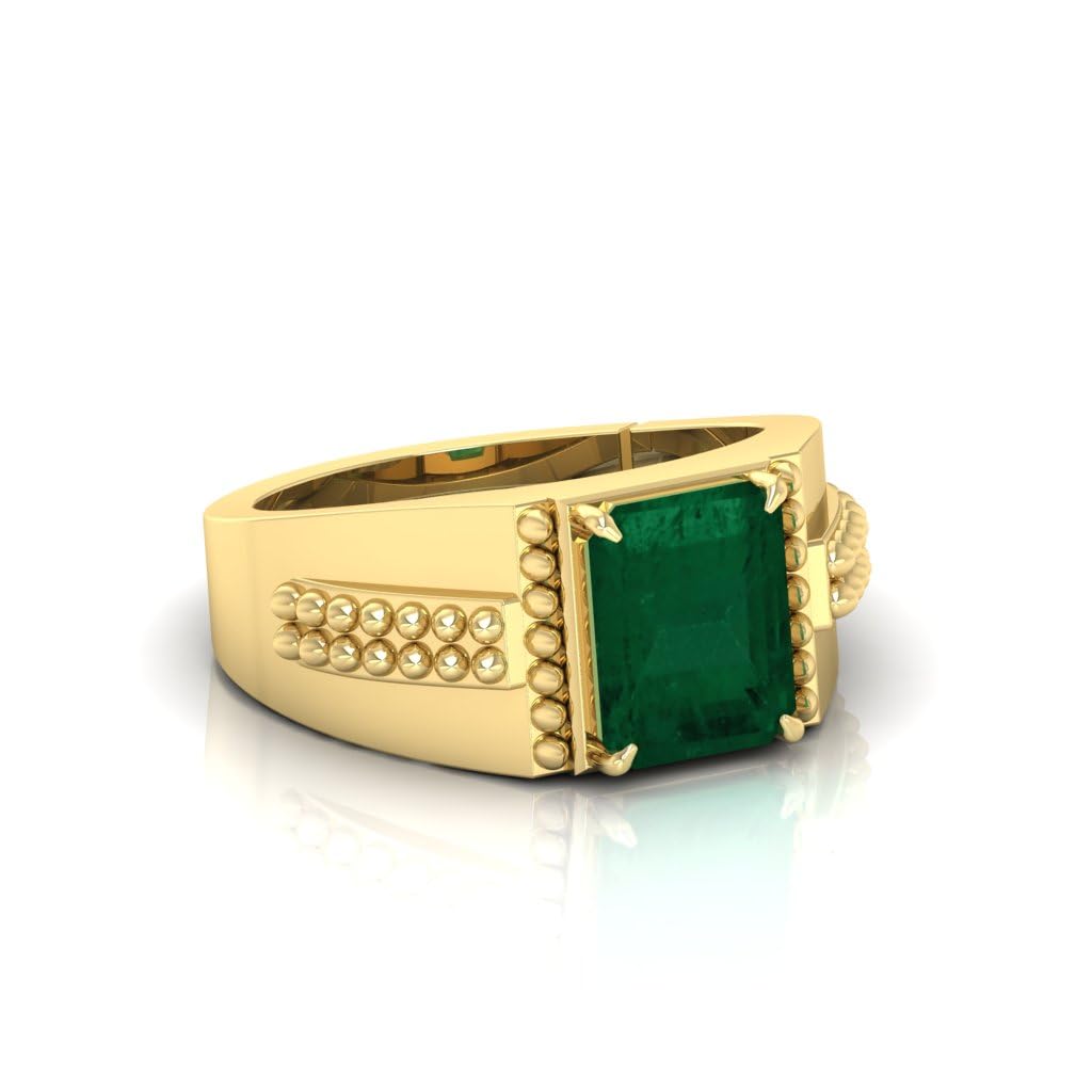 AMG EMS 3.25 Ratti To 15.25 Ratti Certified Natural Emerald Panna Panchdhatu Adjustable Rashi Ratan Gold Plating Ring for Astrological Purpose Men & Women (5.25 Ratti) (B0CTBH8YLW) Amazon Price History, Amazon Price Tracker
