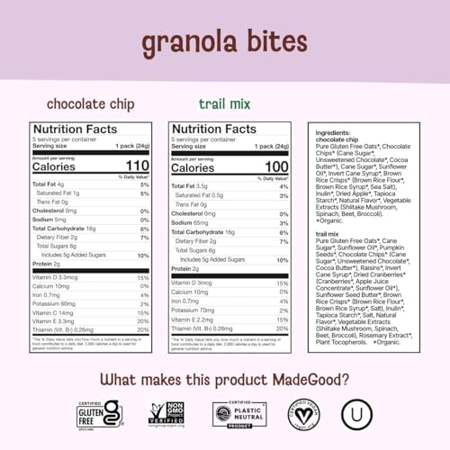 Image of MadeGood Chewy Granola Bars Variety Pack, 36-Pack Snack Bars