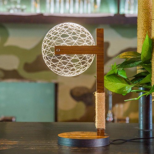 Preisvergleich Produktbild AOKARLIA 3D GroßE Lampe Nachtlicht Acryl / Pfirsichholz Nachttischlampe Versprechen Dimmen Dekorative Lichter Schlafzimmer Wohnzimmer Geschenk Licht (EuropäIsche Norm USB-Buchse)