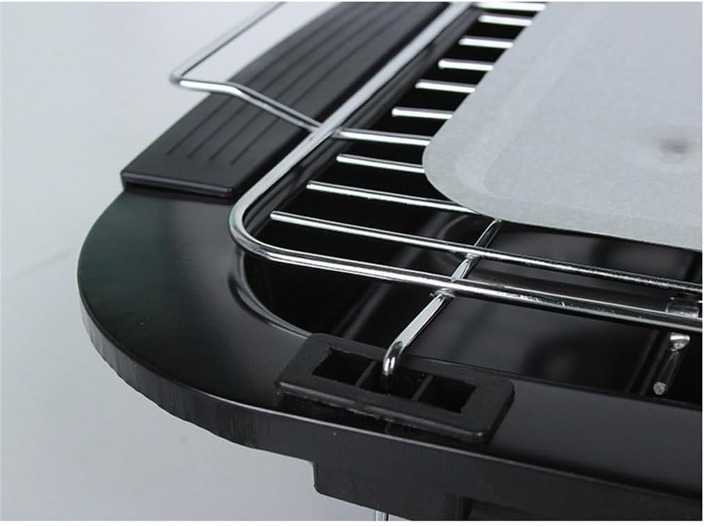 HBJWOV Electric Barbecue Stove 5-Speed Electric Barbecue Rack Smokeless Meat Grill Electric Barbecue Tray