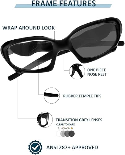 Miniatura 5 de Gafas de seguridad Transitions en marco envolvente negro