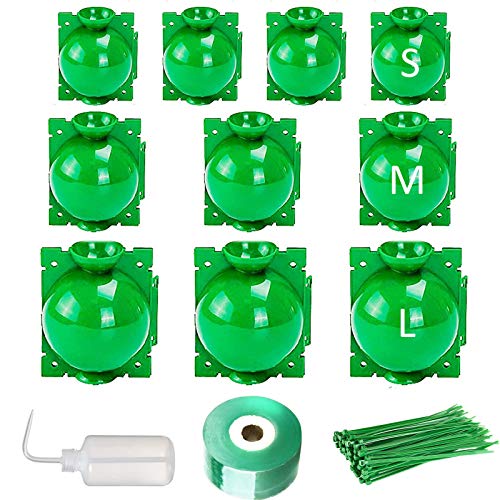 Fuuner Caja de Cultivo de raíces de árbol, Herramientas de injerto de Bola de enraizamiento, Kit de propagación de Capas de Aire, propagador de Maceta Dispositivo de enraizamiento para Flores,S-M-L Cover