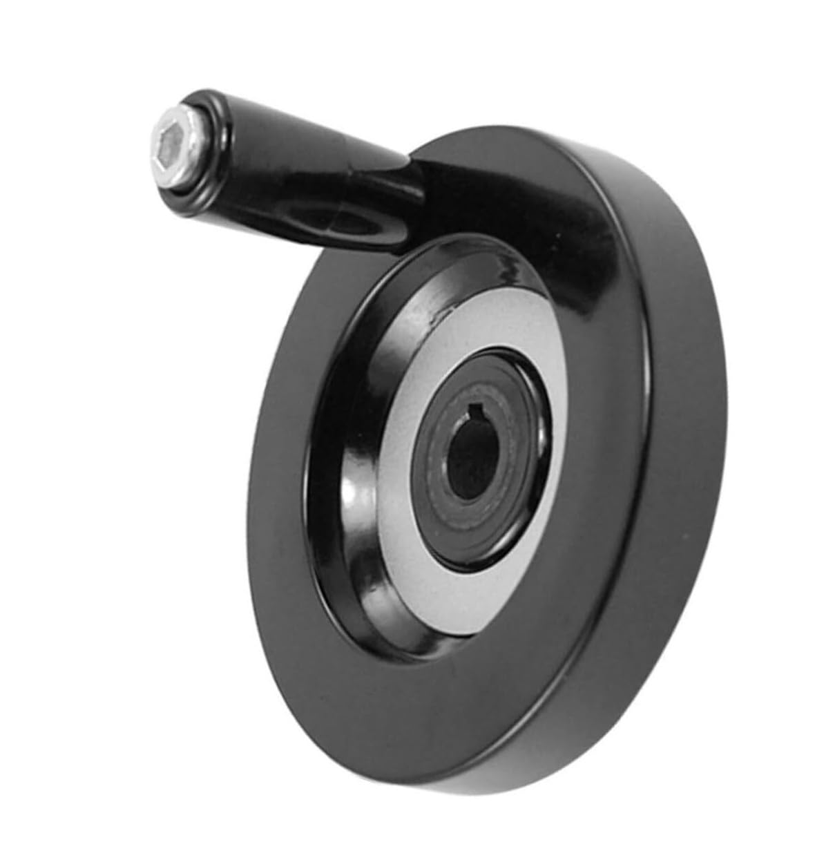Aiuesvzxi One Color 1Pc Solid Handwheel Bakelite For Lathe Machine, Black Control Handwheels With Rotating Handle(8Mmx80mm)