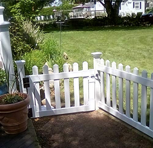 image for Zippity Outdoor Products ZP19004 Newport Vinyl Picket Unassembled Gate