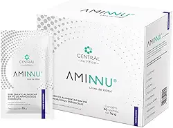 Aminnu - Central Nutrition | Aminoácidos Essenciais - Sem Xilitol - Sabor Blueberry - 30 Sachês de 10g | Nutrição e Performance