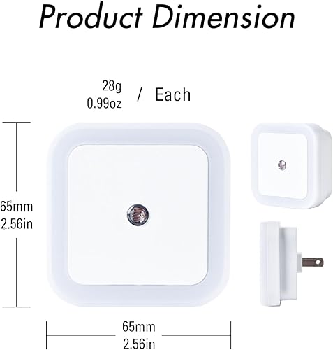 Miniatura 4 de Luz nocturna LED, luz nocturna enchufable del atardecer al amanecer con sensor de luz para dormitorio, baño, pasillo, habitación de los niños,